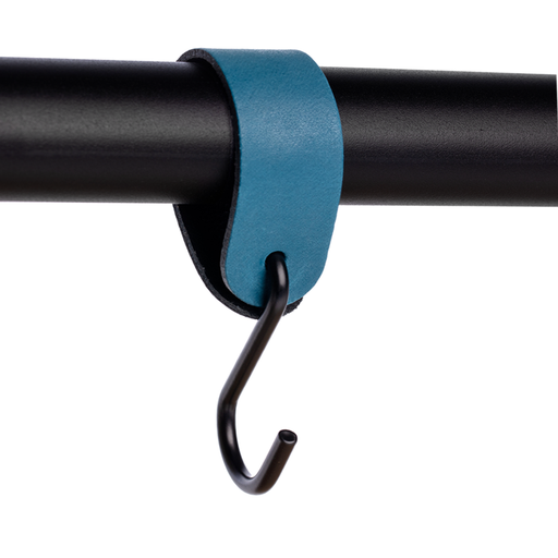 [NSH-15-PETROL] Leather S-hook hangers | Petrol